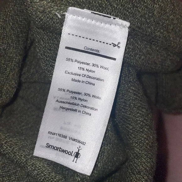 Smartwool Men’s Sparwood Crew Wool Blend Sweater Size Large in Green - Picture 5 of 7